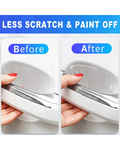 8pcs Car Door Handle Bowl Scratch Protective Stickers Universal For Sc