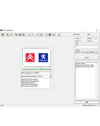 3 in 1 Software for PSA Citroen Peugeot Calculator V16.04.07 Software 