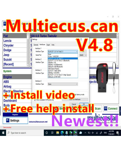 2023 hot sell Multiecuscan V4.8 For Fiat/Chrysler/Dodge/Jeep/Suzuki Sc