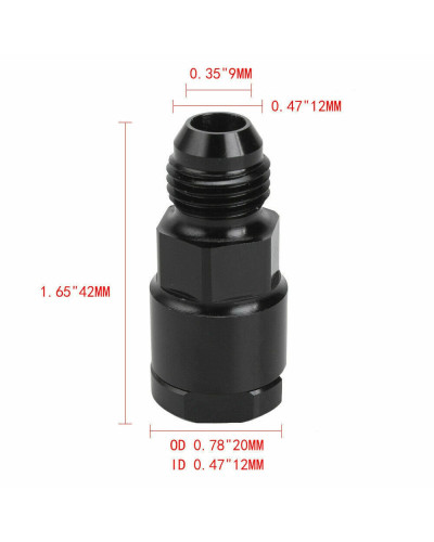 6AN Fuel Adapter Fitting to 3/8 GM Quick Connect w/Thread EFI Female B