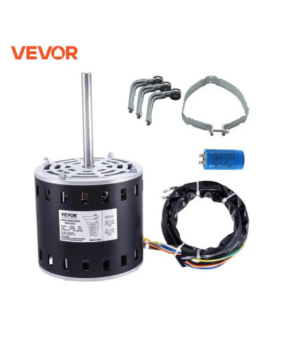 VEVOR Furnace Blower Motor 208-230V/110-120V 1075RPM 5 Speeds CW/CCW R