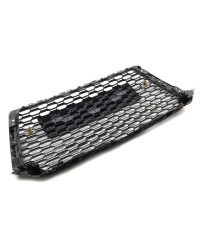 Rejilla delantera de riñón doble para Audi, accesorio de color negro con acabado brillante, estilo de panal de malla hexagonal, 