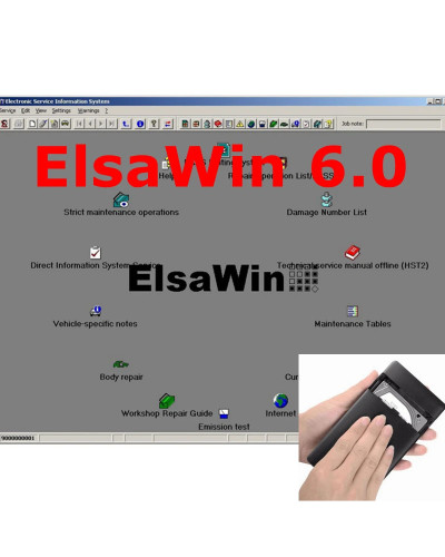 2024 Hot Auto Repair Software ElsaWin 6.0 Work for V-W For Audi ferram