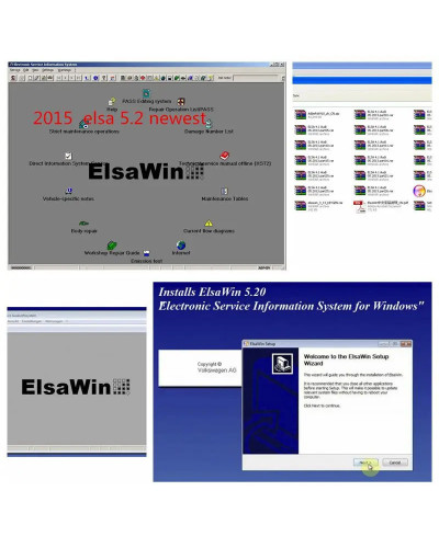 2024 Hot Auto Repair Software ElsaWin 6.0 Work for V-W For Audi ferram