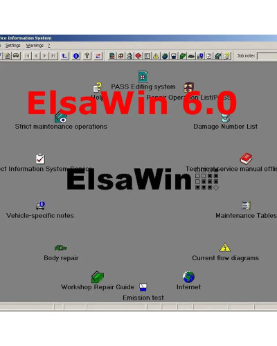 2024 Hot Auto Repair Software ElsaWin 6.0 Work for V-W For Audi ferram