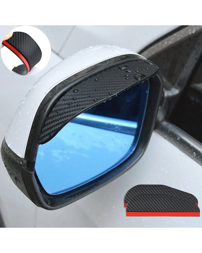 FOR MG ZS Car Rearview Mirror Rain Eyebrow Visor Carbon Fiber Side Aut