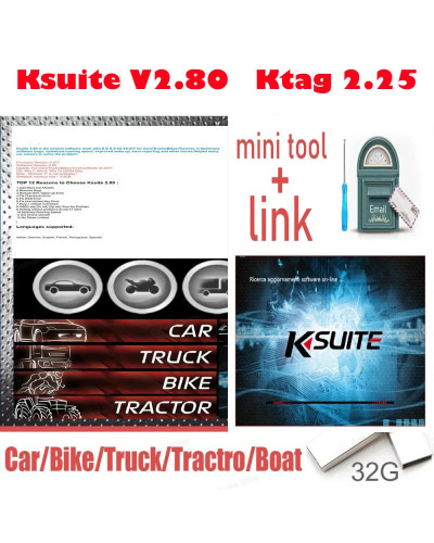 2023 Latest Ksuite 2.80 Car Repair Software for Kess V5.017 ECU Master