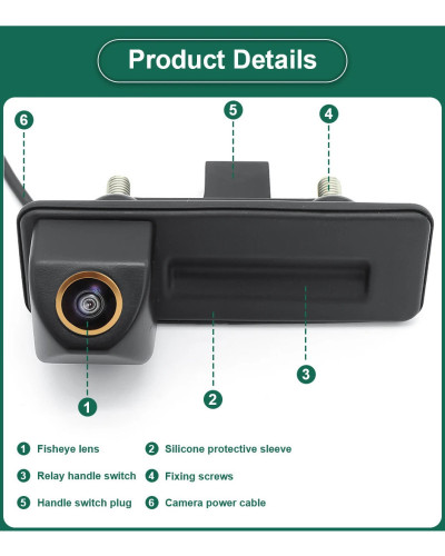 GreenYi-cámara de visión trasera para coche, videocámara de 170 ° AHD1080P para VW Skoda Octavia 2 3 A5 Skoda Fabia Yeti Superb 