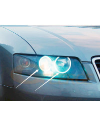 para Audi A4 S4 8E B6 2001 2002 2003 2004 Excellent Kit de Ojos de Ángel Led COB Ultra Bright Halo Rings luz diurna accesorios p