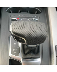 Perilla de cambio de marchas de cuero para coche, cubierta de manga de protección para Audi A4, B9, A5, Q7, Q5, 2016, 2017, 2018