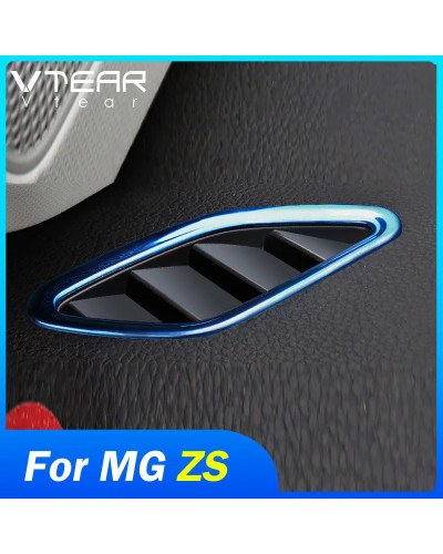 Vtear for MG ZS car air outlet cover decoration frame accessory stainl