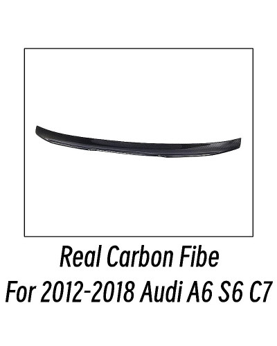 Alerón trasero de carbono para coche, accesorio de ajuste Exterior para Audi A6, S6, C7, PSM, estilo Fibe, 2012-2016