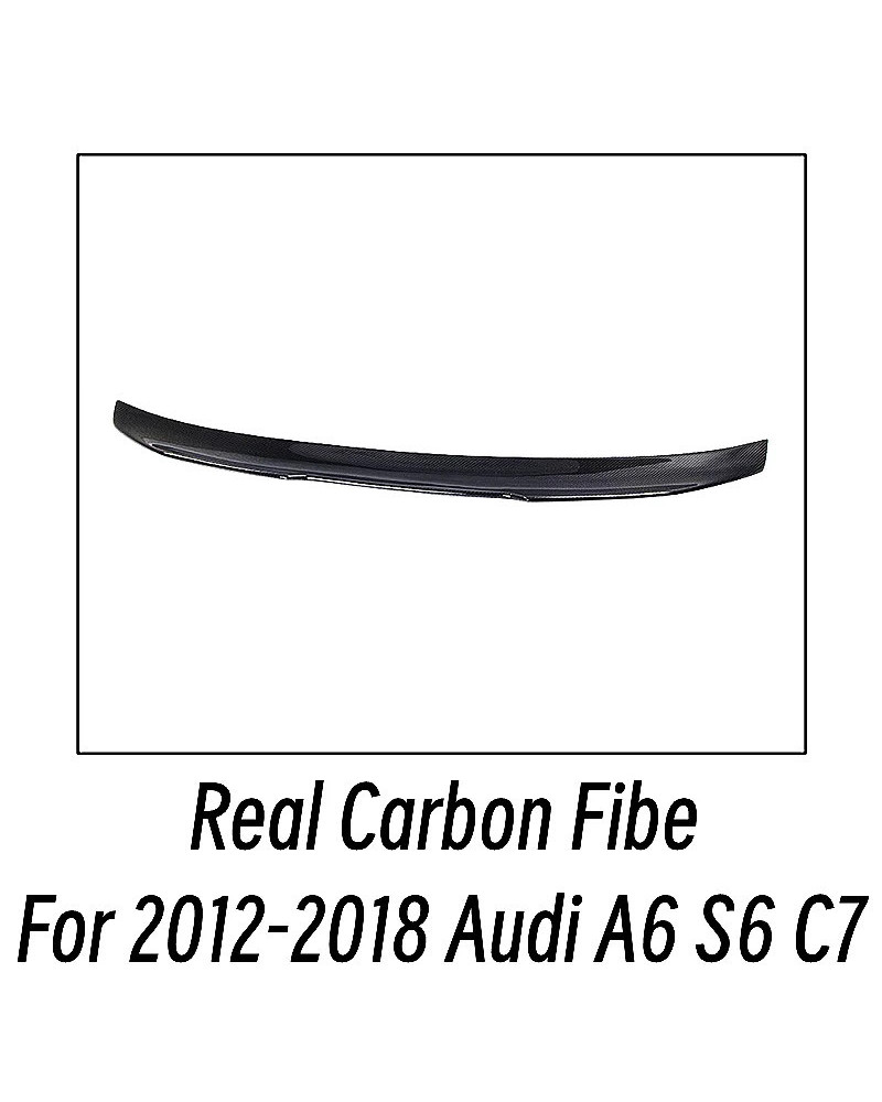 Alerón trasero de carbono para coche, accesorio de ajuste Exterior para Audi A6, S6, C7, PSM, estilo Fibe, 2012-2016