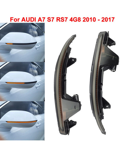 Que fluye ala lateral espejo retrovisor del indicador intermitente llevó Luz de señal de giro para Audi A7 S7 RS7 2011-2017