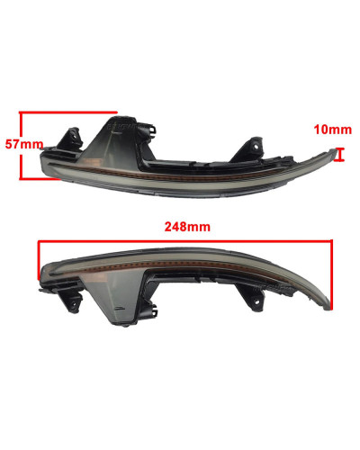 Que fluye ala lateral espejo retrovisor del indicador intermitente llevó Luz de señal de giro para Audi A7 S7 RS7 2011-2017