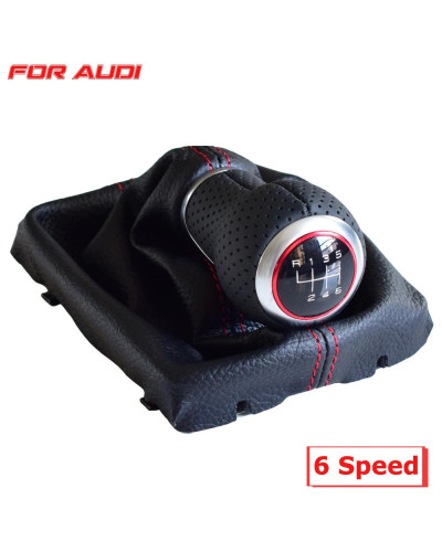 Perilla de palanca de cambio de marchas de coche, Kit de cubierta de arranque de polaina para Audi A4 B8 08-15 VW Passat CC 09-1