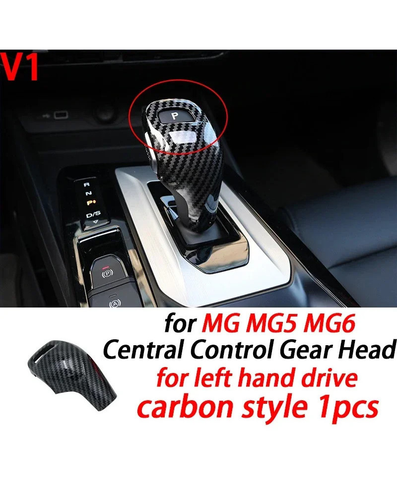 Car Central Control Gear Head Shift Knob Cover Sequin Trim for MG MG5 