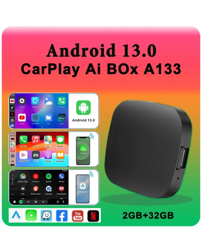 LANGJING Carplay AI Box Android 13 Wireless Android Auto Smart TV Box 