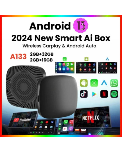 LANGJING Carplay AI Box Android 13 Wireless Android Auto Smart TV Box 