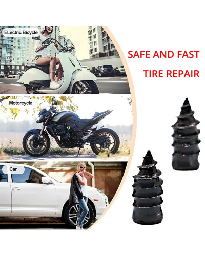 Vacuum Tyre Repair Nail Kit for Motorcycle Car Scooter Rubber Tubeless