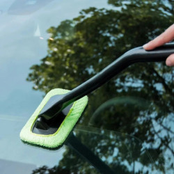 Car Windshield Cleaning Brush Kit Car Window Wiper Home Glass Defogging Dust Towel With Long Handle Cleaner Brush Washing Tool