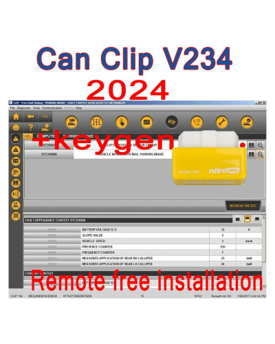 2024 Can Clip V234 Latest Software + Renolink 1.99 For Renault Can Cli