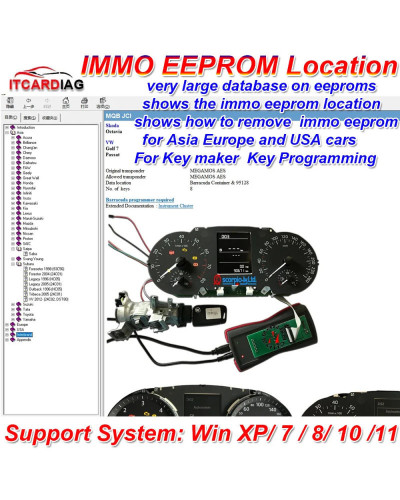 IMMO off EEPROM Location Software for Key Maker Key Programming Show O