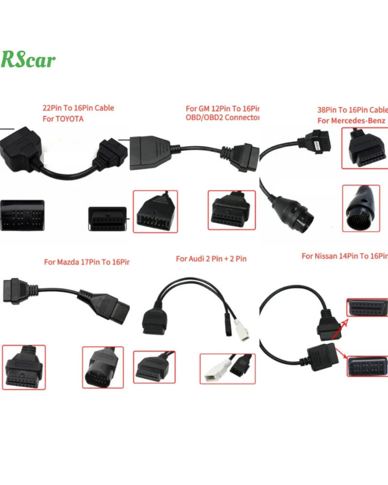 Latest Adapter for Toyota/Audi/GM/Mazda/Nissan/BENZ 38/22/14/12/17Pin