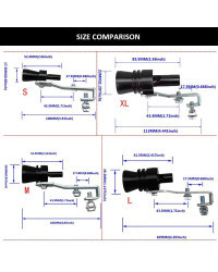 Silbato de sonido Turbo para tubo de escape de coche, dispositivo de reacondicionamiento de vehículo, escape de 51mm, color negr