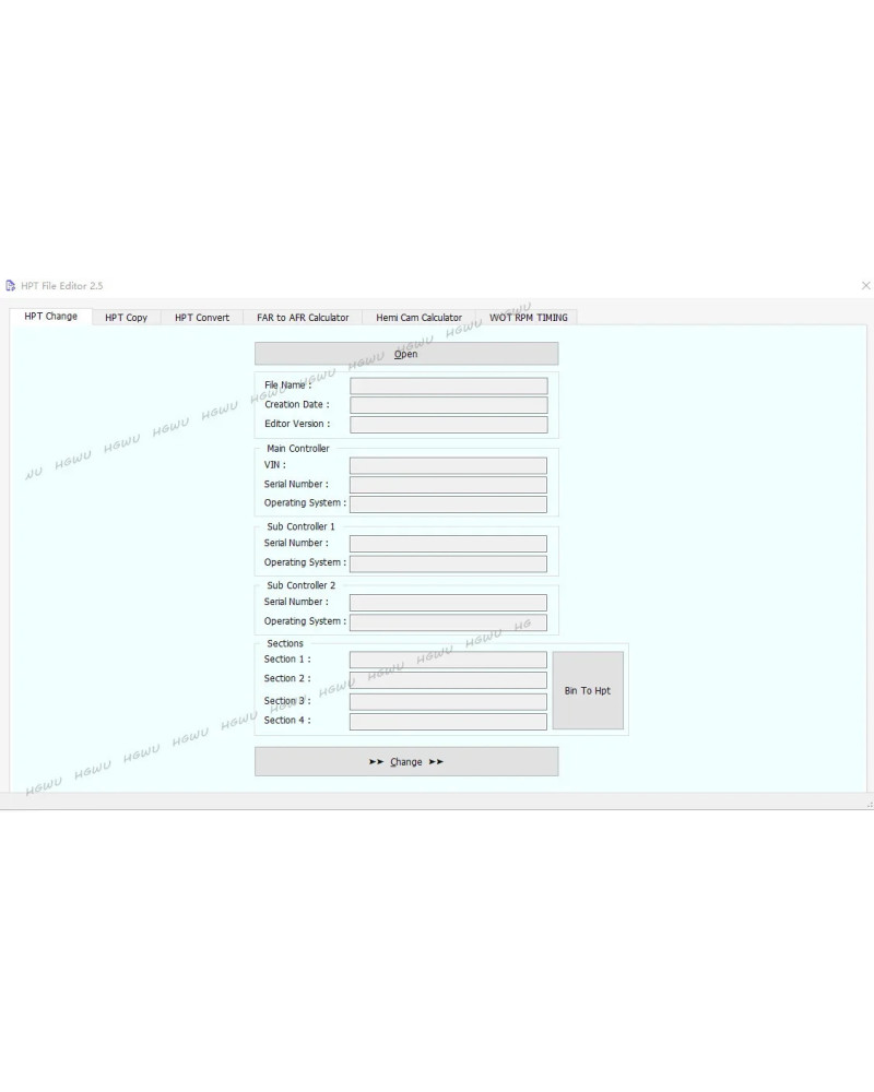 BIN to HPT Converter Unlock HPT File Editor 2.5 HPT change COPY Conver