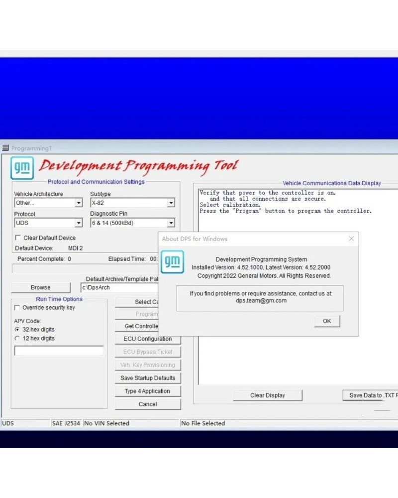 GM DPS 4.53 Universal DPS programming Vehicle diagnostics communicatio