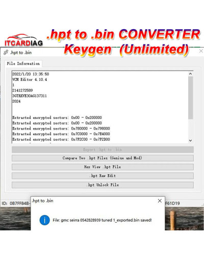 .hpt to bin Converter With Unlimited Keygen Compare Genuine and Modifi