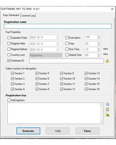 .hpt to bin Converter With Unlimited Keygen Compare Genuine and Modifi