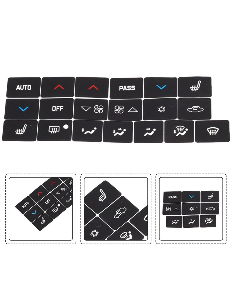 Pegatina de reparación de botones de aire acondicionado de coche, calcomanía para Buick Lacrosse 2005-2009, Panel de instrumento