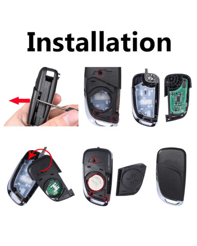 Carcasa de llave abatible modificada con 5 botones, funda de control remoto para Chevrolet Equinox Malibu Cruze Impala Caprice S