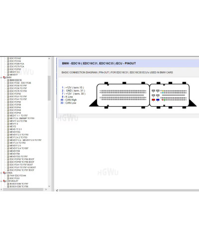 ECU PINOUT