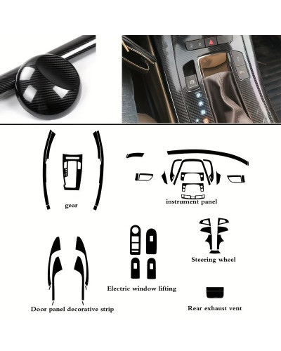 Pegatinas interiores de fibra de carbono para Buick Lacrosse, Panel de elevación de manija de puerta de aire para tablero de eng