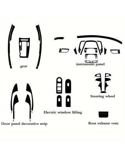 Pegatinas interiores de fibra de carbono para Buick Lacrosse, Panel de elevación de manija de puerta de aire para tablero de eng