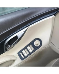 Pegatinas interiores de fibra de carbono para Buick Lacrosse, Panel de elevación de manija de puerta de aire para tablero de eng