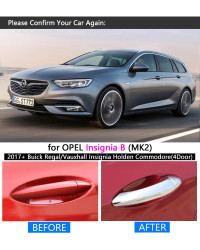 Cubierta de manija de puerta cromada para coche, accesorios de estilo para Opel Insignia B 2017 2018 Grand Sport, juego de embel