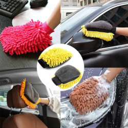 Chenille Car Wash Gloves Microfiber Wipe Car Sponge Scratch Free Car Wash Cleaning Coral Velvet Double-Sided Car Cleaning Tool