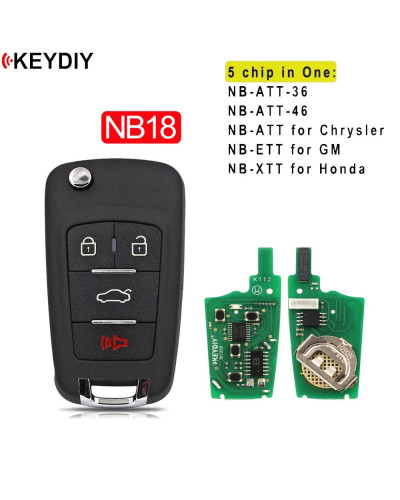 KEYDIY-llave de coche B18 NB18, mando a distancia de 4 botones para Buick KD900/KD-MAX/KD-X2, programador de llaves KD MINI seri