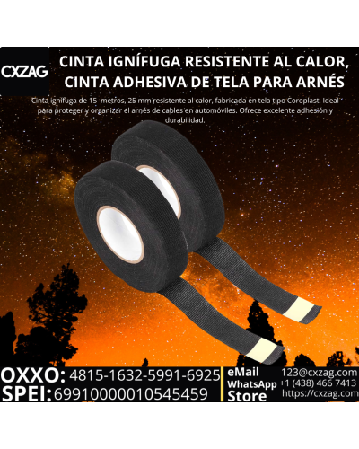Cinta Anti fuego automotriz 1 rollo 10 metros