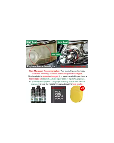 HEADLIGHT POLISHING KITS