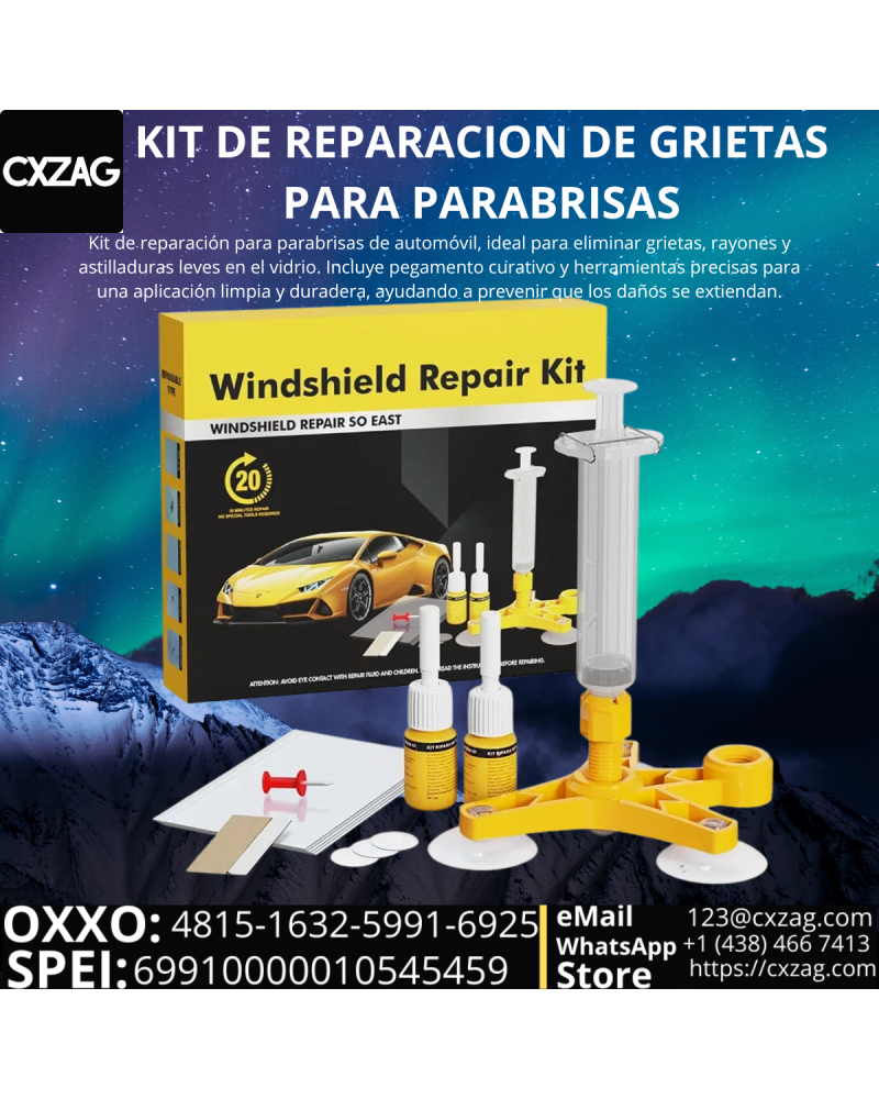 WINDSHIELD CRACK REPAIR KIT