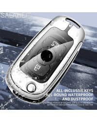 Funda de cuero de aleación para llave de coche, carcasa para Buick VERANO ENCORE GX GL6 2018- 2020, Opel Astra K Corsa E