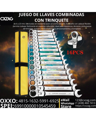 RATCHET COMBINATION WRENCH SET