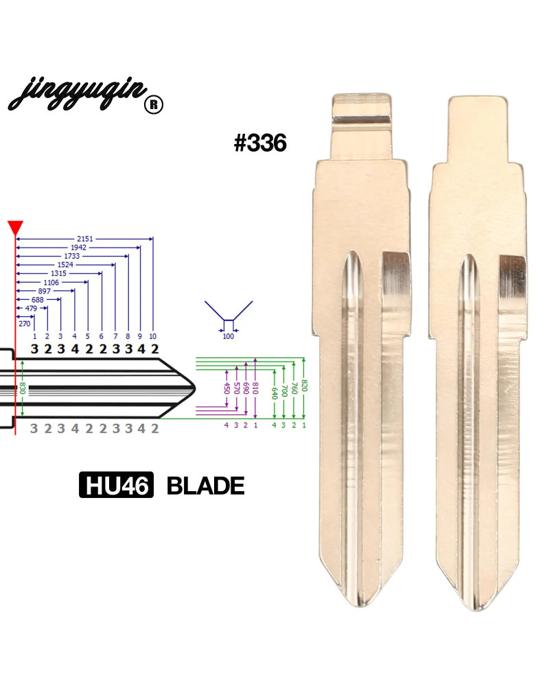 Jingyuqin-piezas de repuesto para llave de coche, para Opel, Chevrolet, Lefeng, Buick, DWO4R, DWO4, HU46, YM28, Fob, 10 unidades