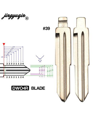 Jingyuqin-piezas de repuesto para llave de coche, para Opel, Chevrolet, Lefeng, Buick, DWO4R, DWO4, HU46, YM28, Fob, 10 unidades