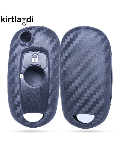 Funda de silicona de fibra de carbono para llave de coche, carcasa para Opel Vauxhall Astra K Corsa E Turbo, Buick VERANO ENCORE